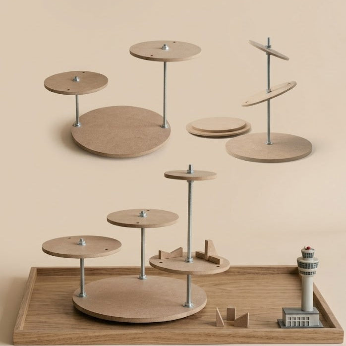 Anti Gravity Cake stands