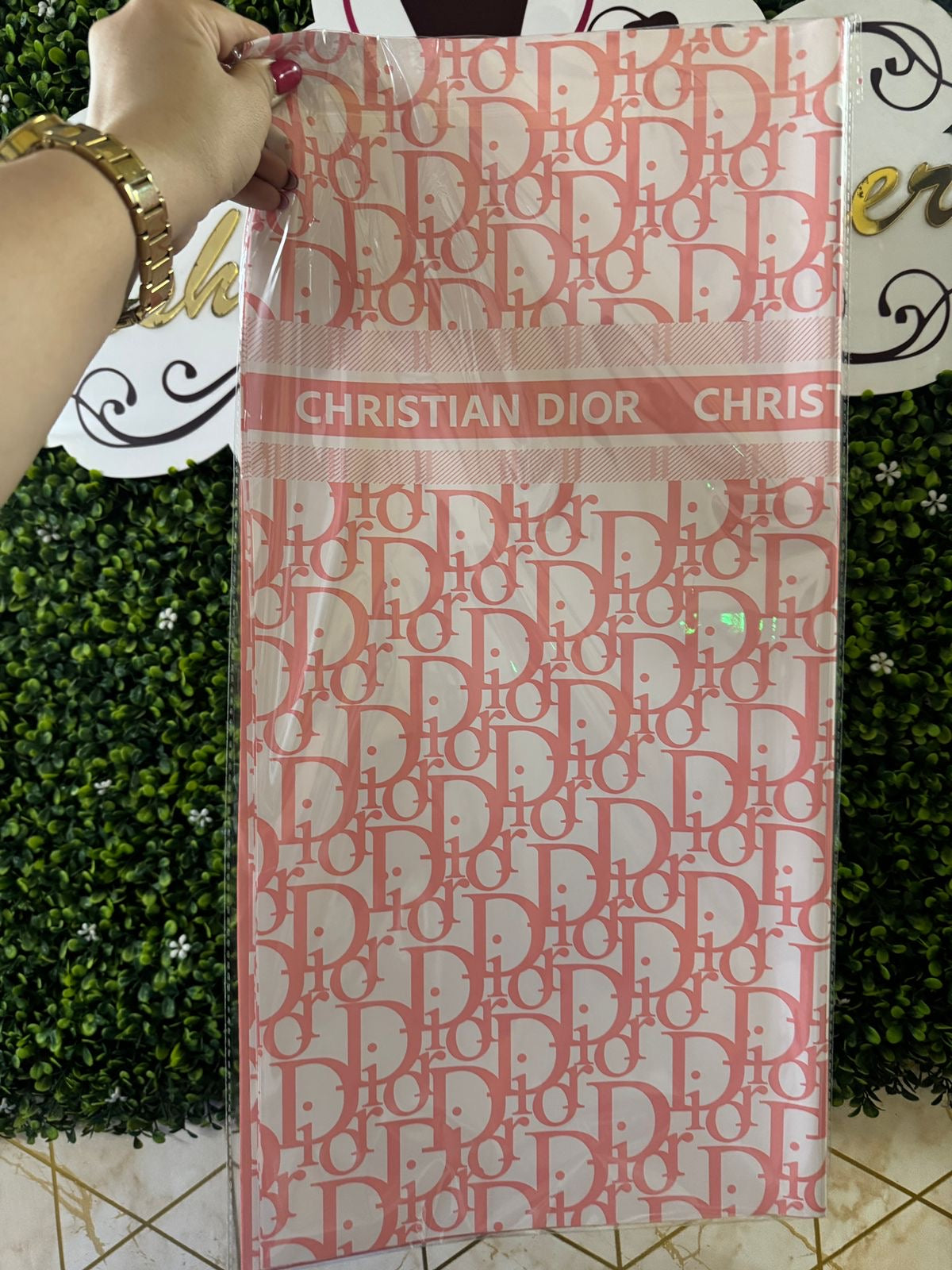 Peach Printed Bouquet Wrapping Sheets(pack of 20)