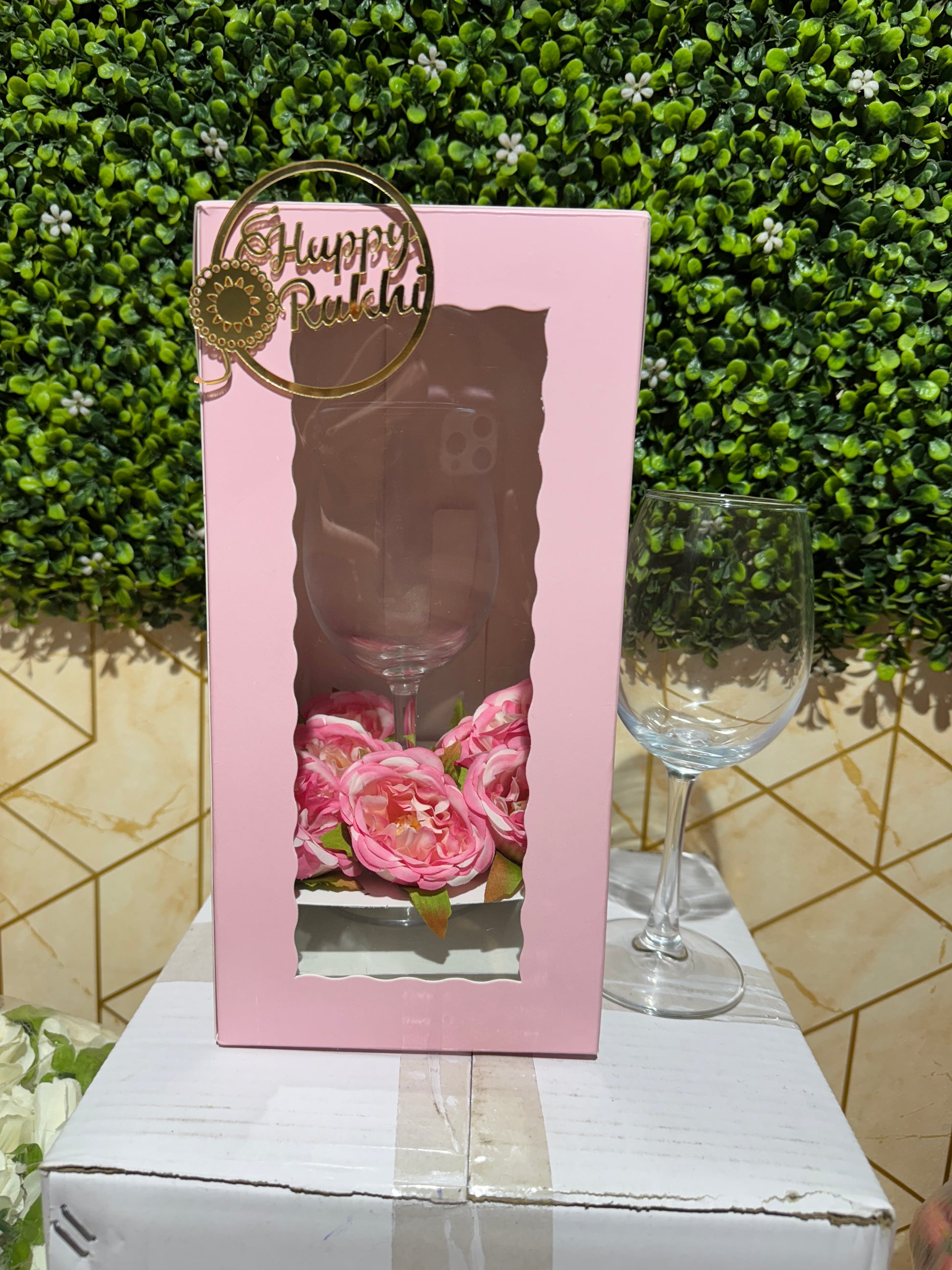 Glass Box For Wine Glass Cakes Pack Of 10