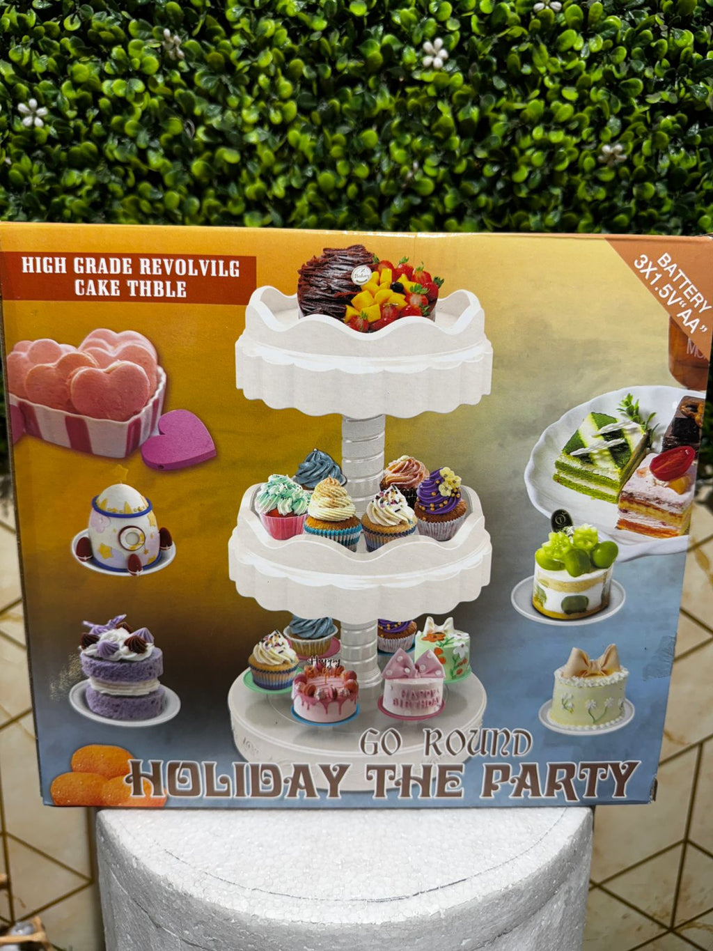 Cupcake Rotating Cake Stand (3 Tier)