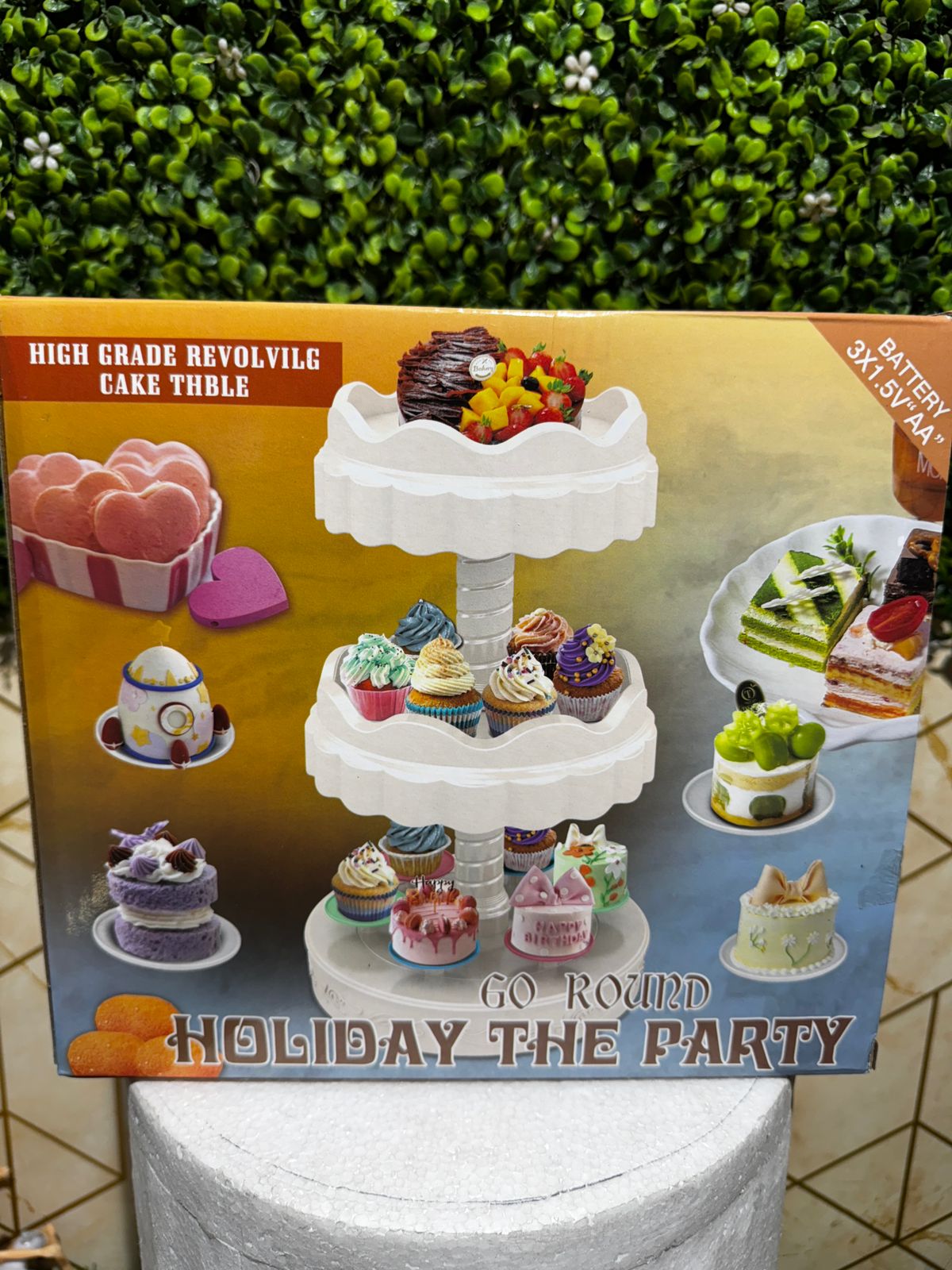 Cupcake Rotating Cake Stand (3 Tier)