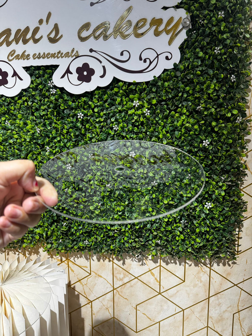 Acrylic Plate 10" (with half inch hole)