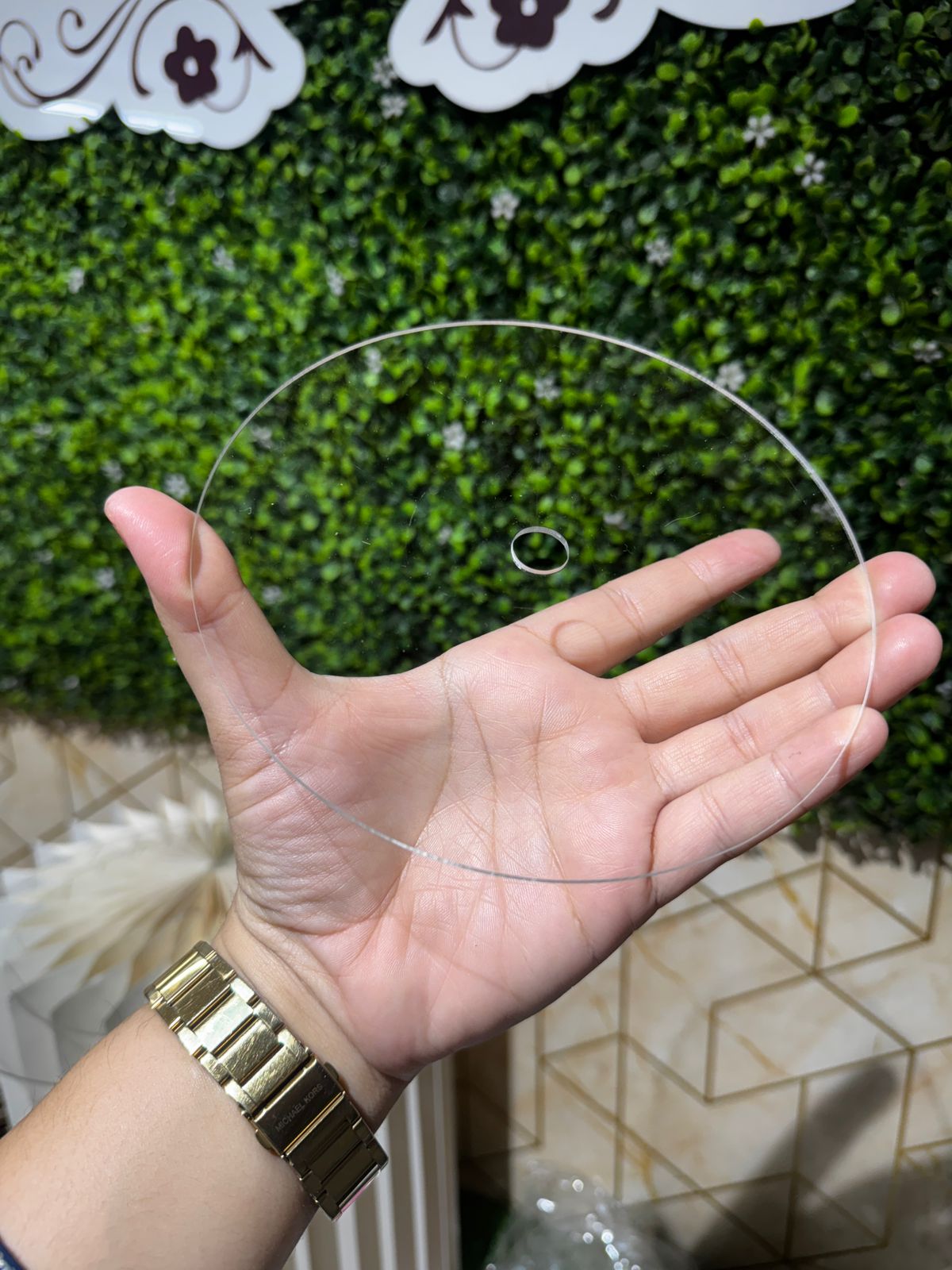 Acrylic Plate 10" (with half inch hole)