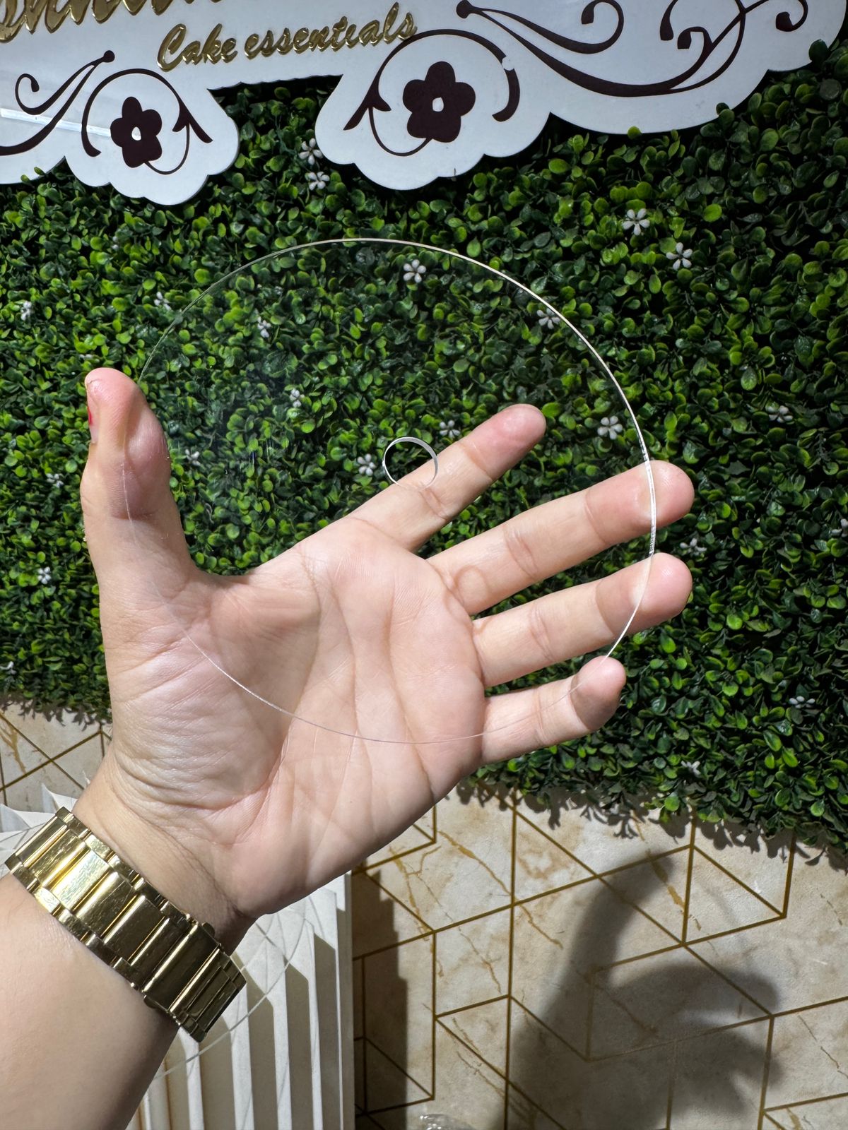 Acrylic Plate 5" (with half inch hole)