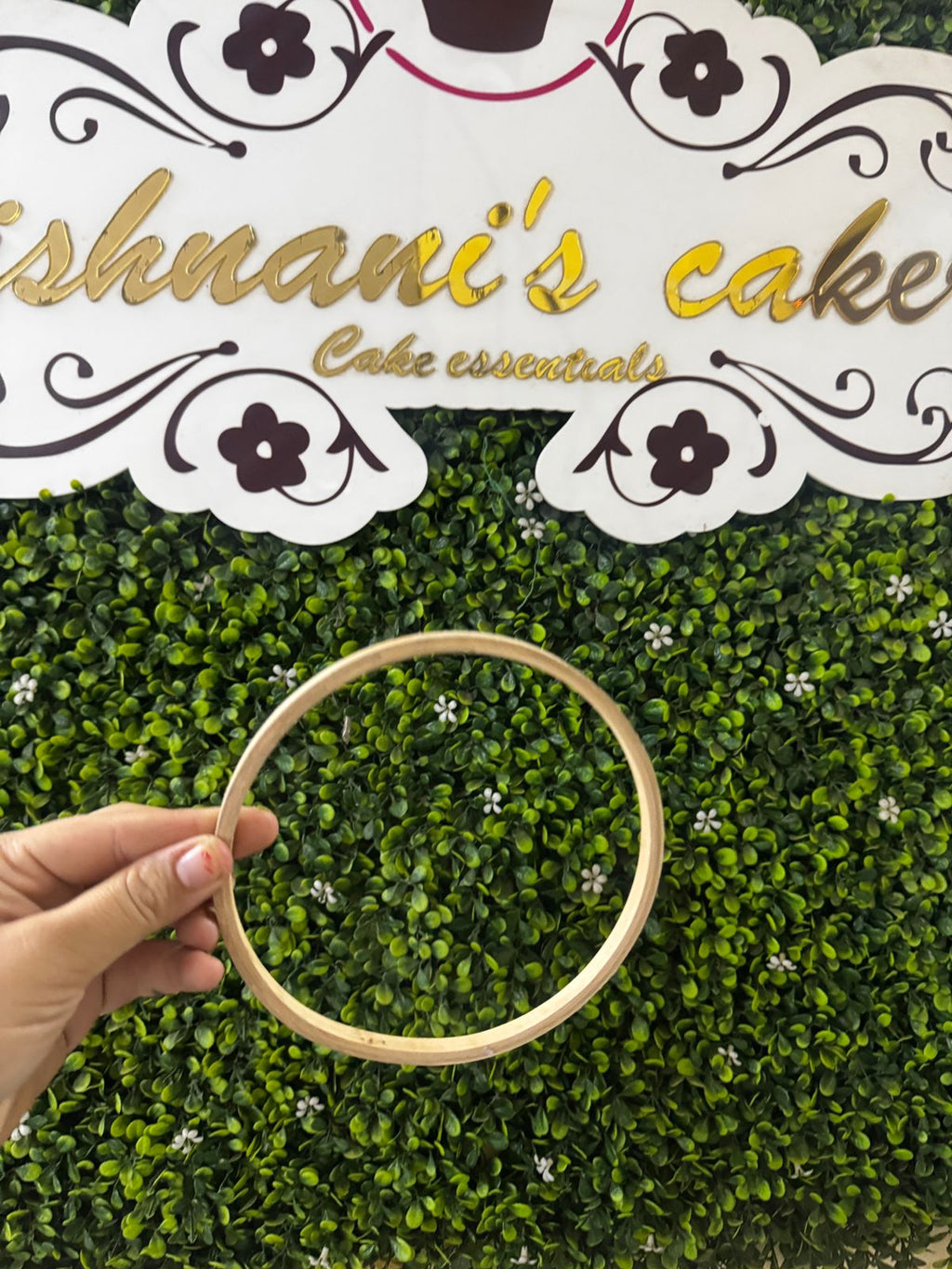 Wooden Ring Cake Topper