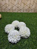 White Dahlia Artificial Flower (Pack of 5)