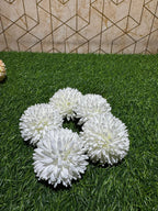 White Dahlia Artificial Flower (Pack of 5)