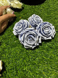 Purple Rose Artificial Flower (Pack of 4)