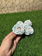 Light Blue Rose Artificial Flower (Pack of 4)
