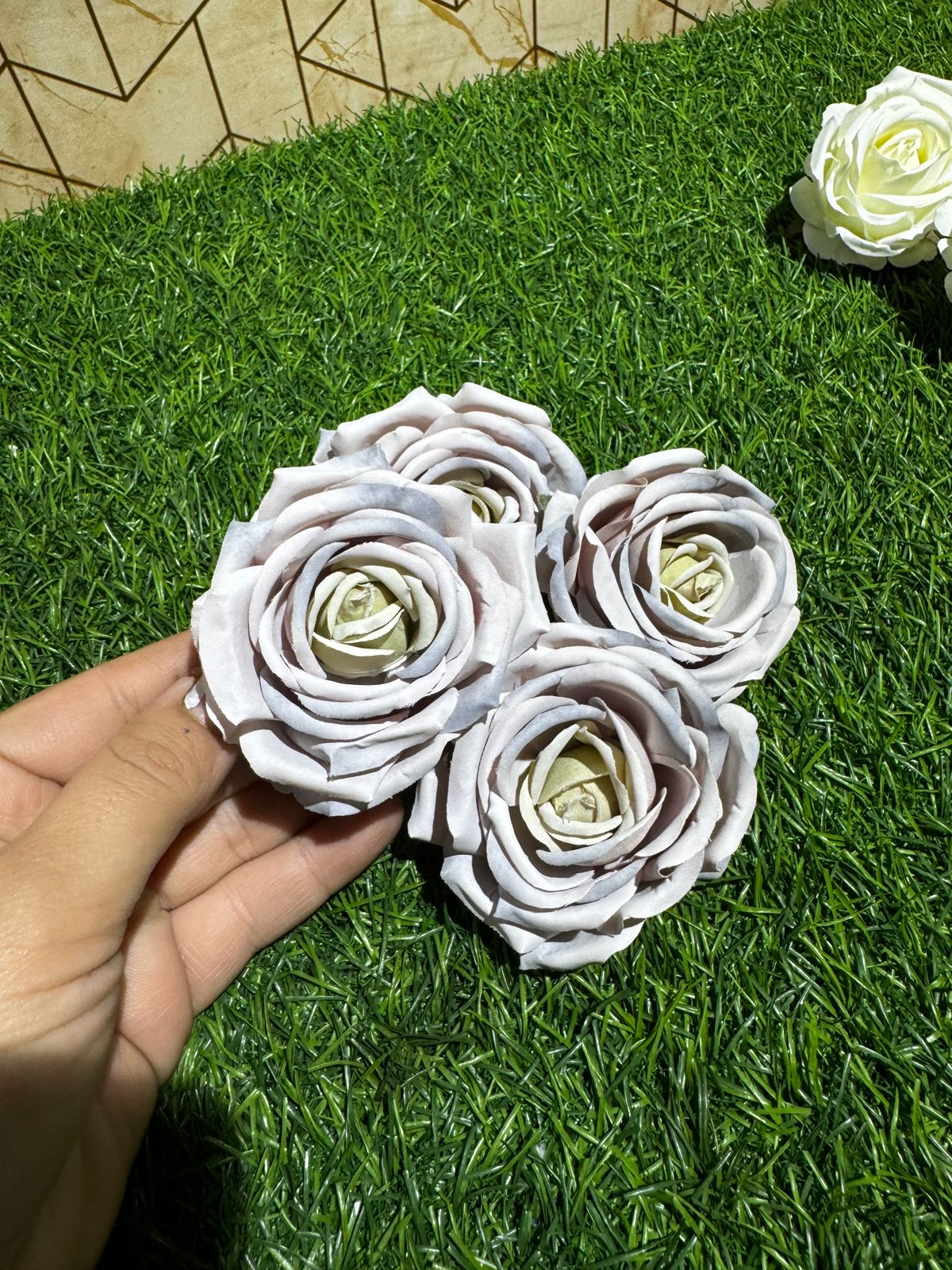 Lilac Rose Artificial Flower (Pack of 4)