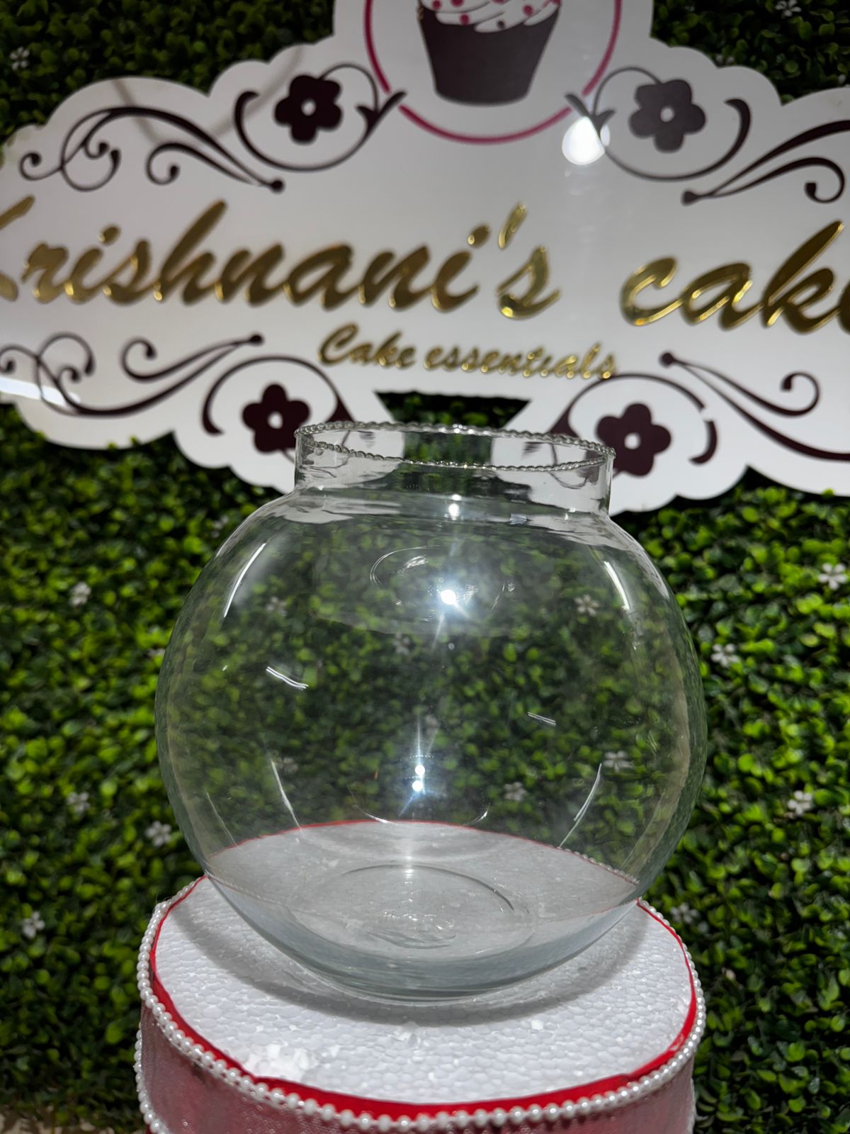 Glass Globe Cake Spacer