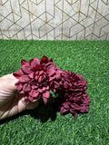 Maroon Dahlia Artificial Flower (Pack of 4)