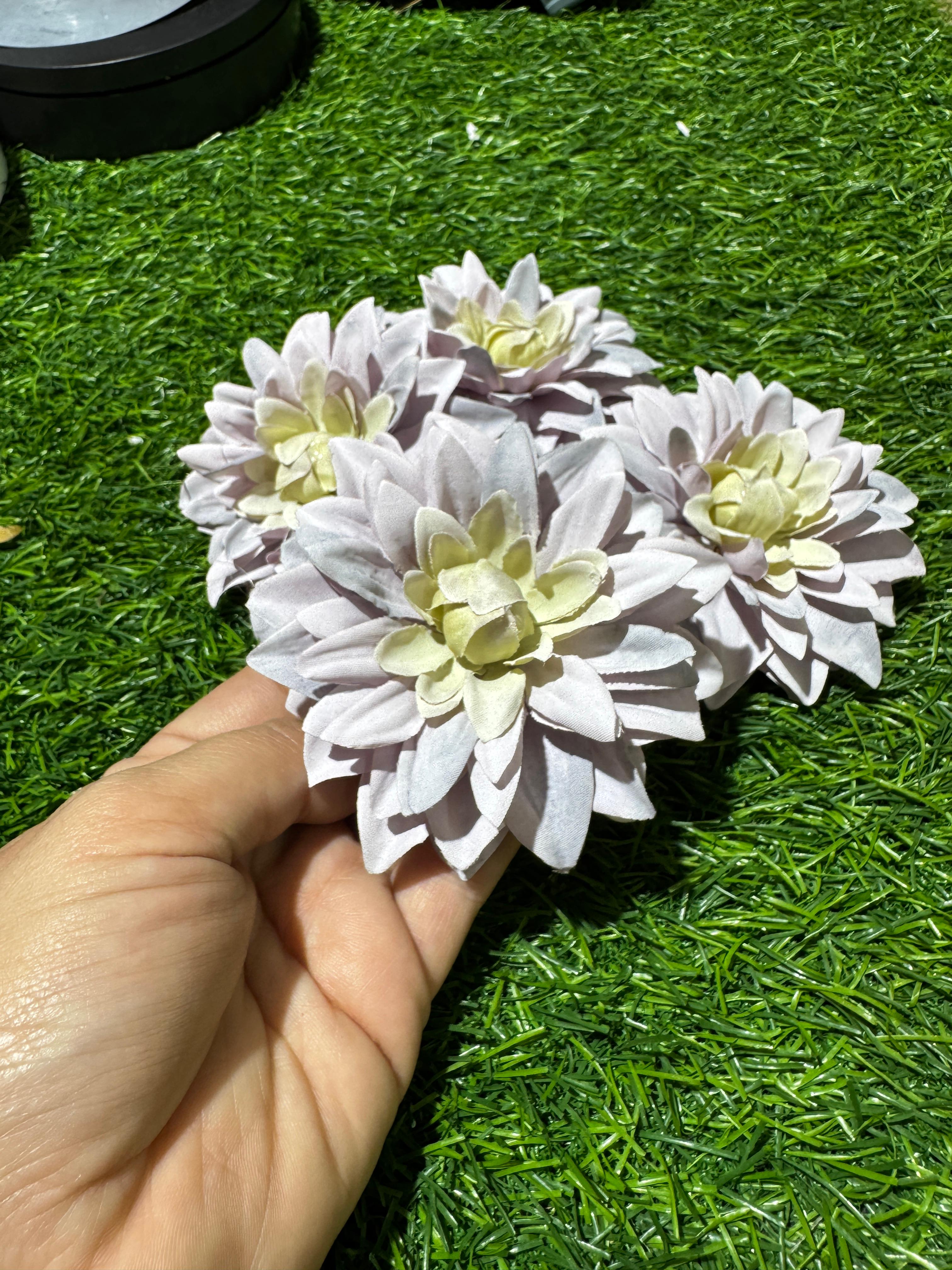 Lilac Dahlia Artificial Flower (Pack of 4)