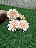 Peach Dahlia Artificial Flower (Pack of 4)