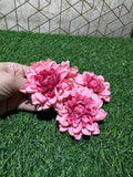 Pink Dahlia Artificial Flower (Pack of 4)