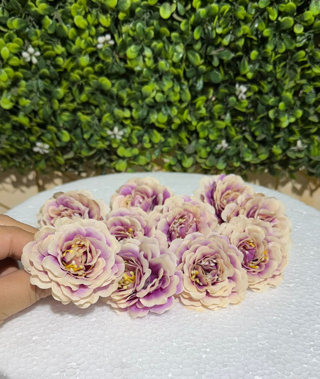 Beige Artificial Flower (Pack of 10)