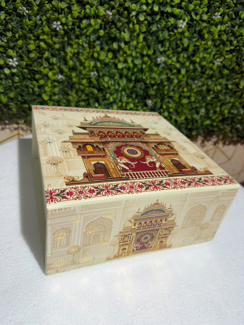 Diwali Utsav Collapsible Hamper Box 8x8x4inch (2pc)
