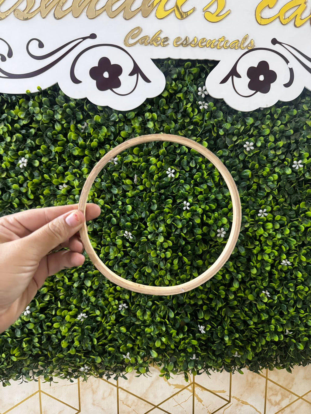Wooden Ring Cake Topper