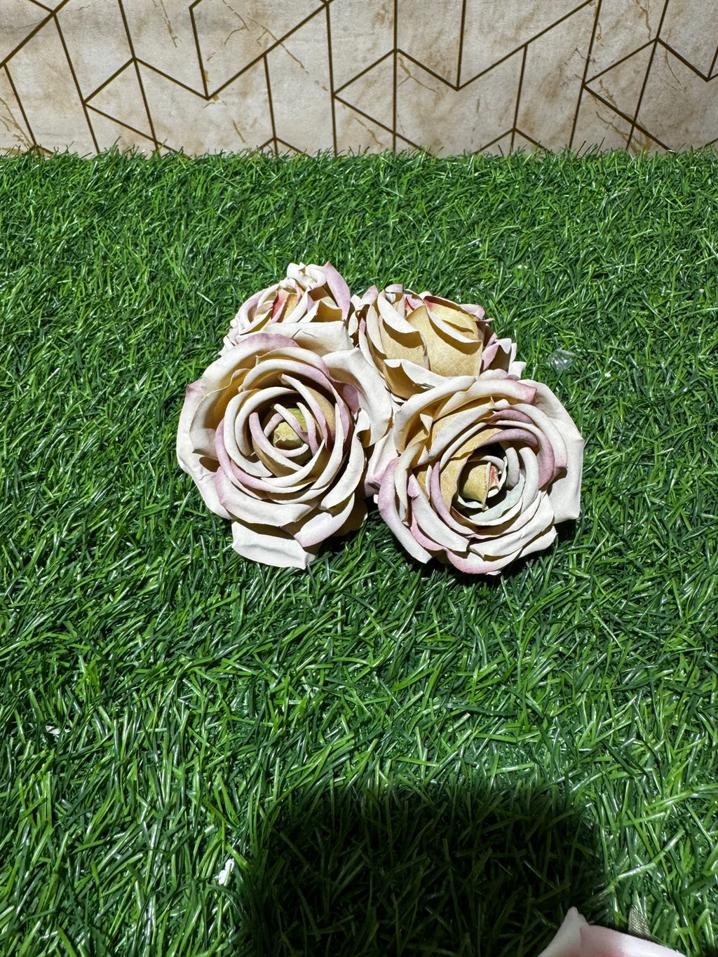 Light Brown Rose Artificial Flower (Pack of 4)