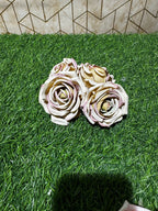 Light Brown Rose Artificial Flower (Pack of 4)