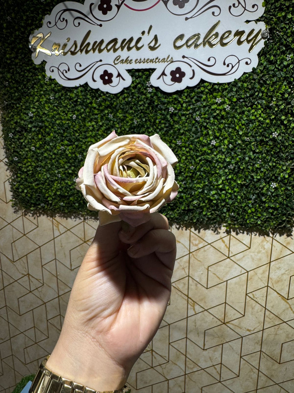 Light Brown Rose Artificial Flower (Pack of 4)
