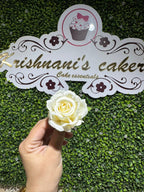 White Korean Rose Artificial Flower (Pack of 10)