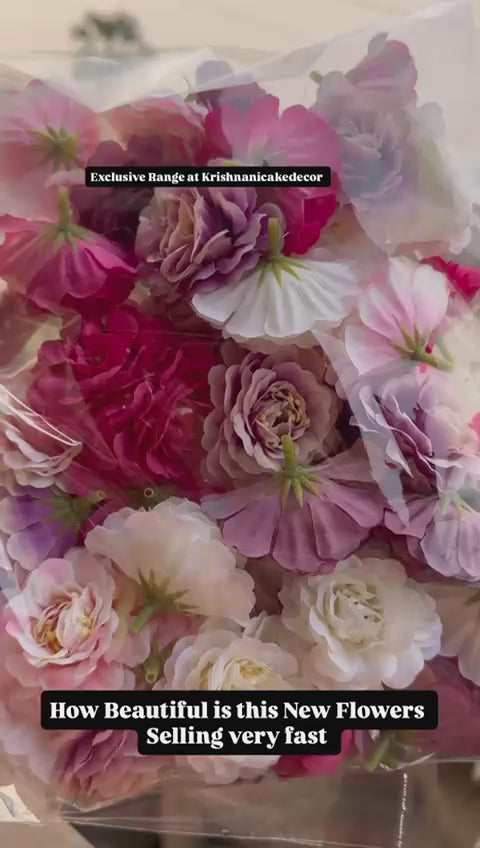 Mix Colour Artificial Flowers (Pack of 50)