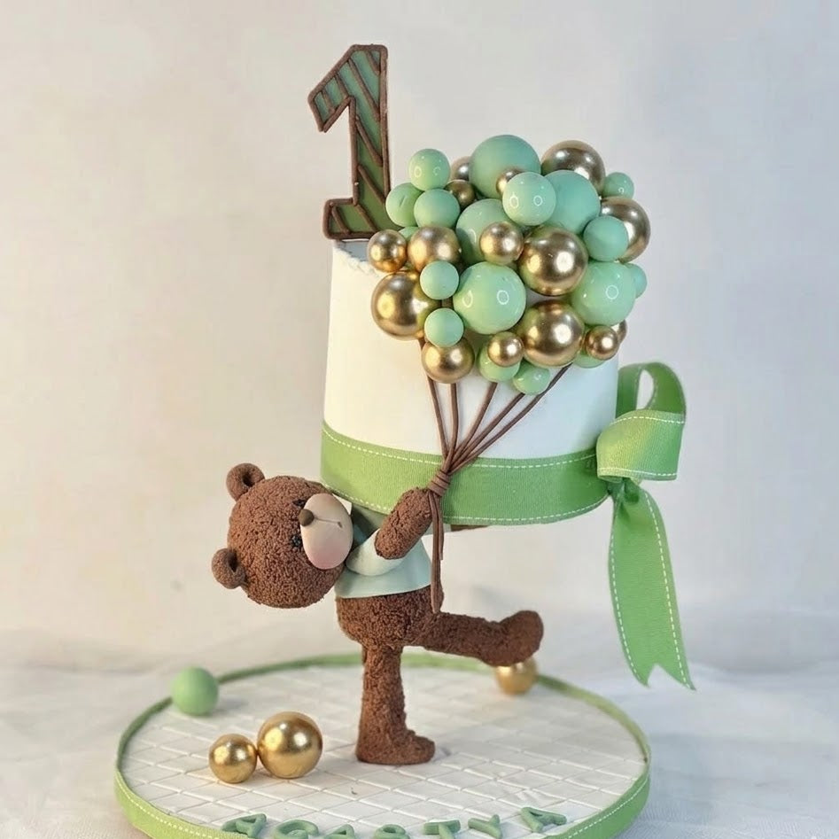 2-Tier Anti Gravity Cake Stand. 12/10/8 Inch Base Plate - 6/8 Inch Upper Plate - 10/15 Inch Rod
